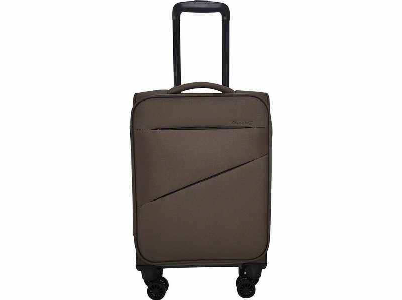 Mala De Cabine Flexível Airport Kaki 8 Rodas 35X55X20Cm