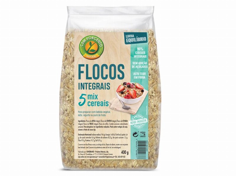 Flocos Cem Porcento 5 Cereais Integrais 400 g