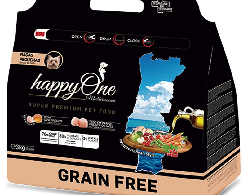 Ração Happyone Mediterraneum Cão Raças Pequenas 3 kg