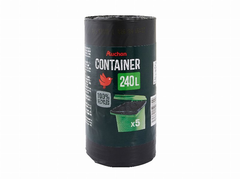 Sacos De Lixo Auchan P/Contentores 240 l 5Un