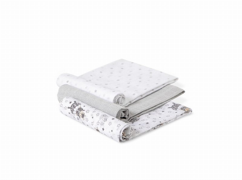 Pack 3 Fraldas Interbaby Cinzento 80X80Cm