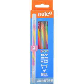 Conjunto 3 Esferográficas De Tinta Gel Multicor Note!
