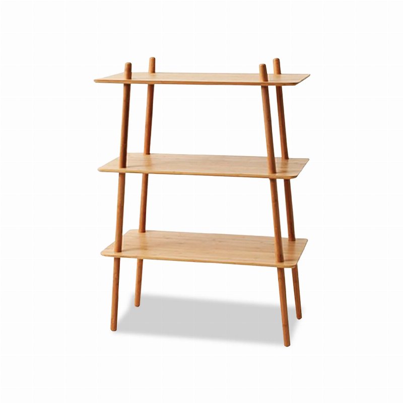 Estante Bambu Com 3 Prateleiras