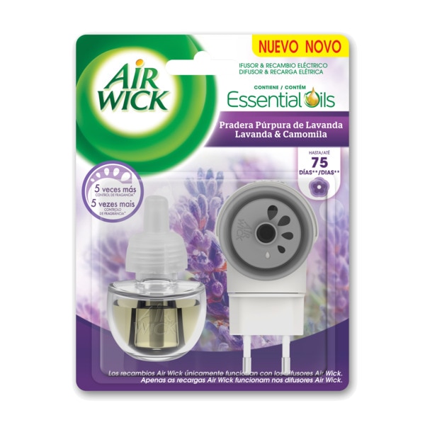 Ambientador Eléctrico De Lavanda E Camomila + Recarga 19 ml
