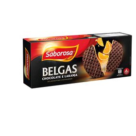 Bolachas Belgas Chocolate E Laranja Saborosa 198 gr (6 Un)