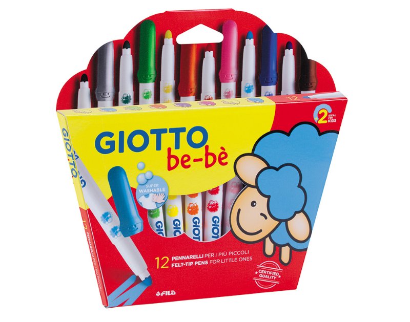 Marcadores De Colorir Giotto Be-Bé 12 Unidades