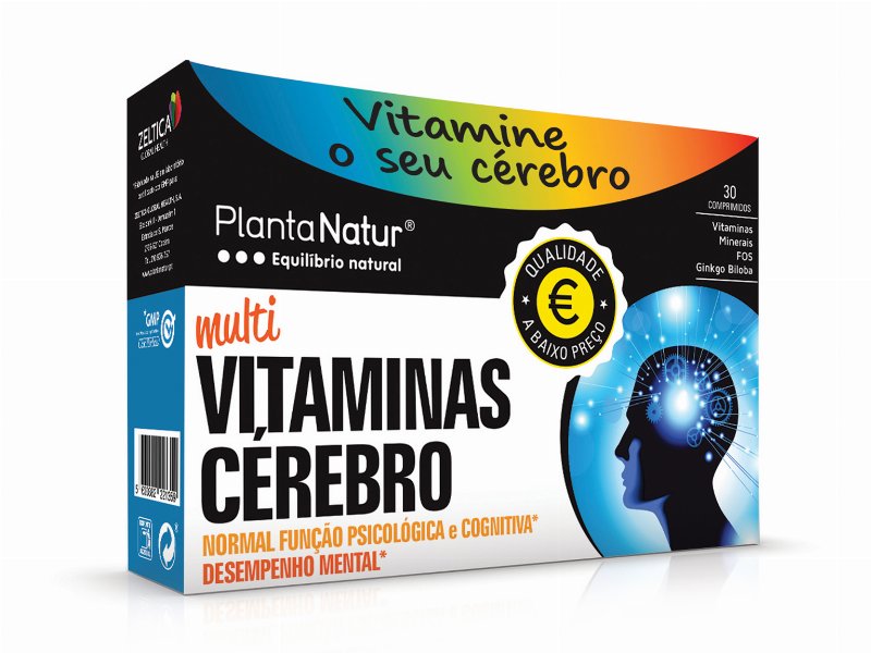 Suplemento Plantanatur Multivitaminas Cérebro 30 Comp