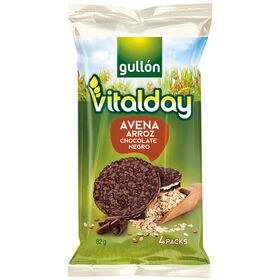 Tortitas De Aveia, Arroz E Chocolate Negro Gullón 82 gr (4 Un)