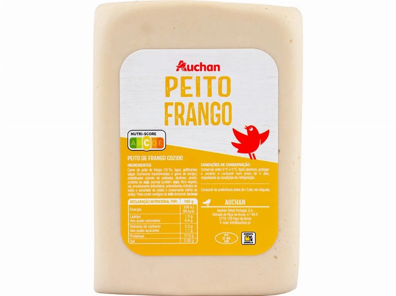 Fiambre De Peito Frango Auchan Fatiado No Balcão Kg