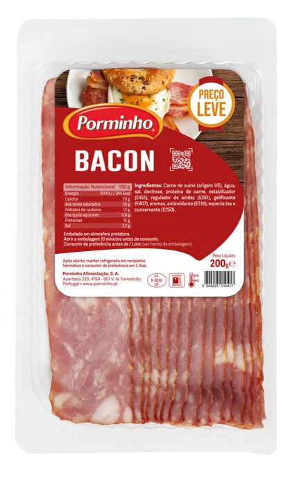 Bacon Fatiado Porminho 0.2Kg