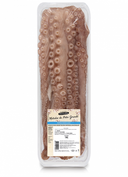 Meio Polvo Limpo Grande Congelado Nossa Peixaria 1.2Kg