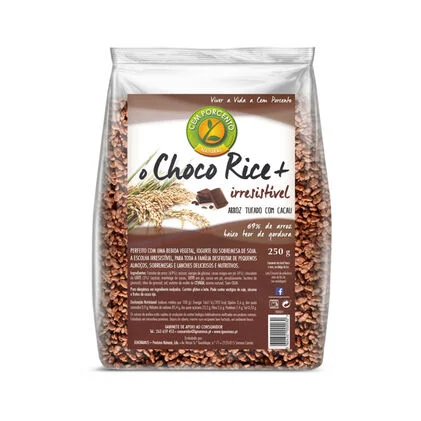 Cerais Choco Rice + Cem Porcento 0.25Kg