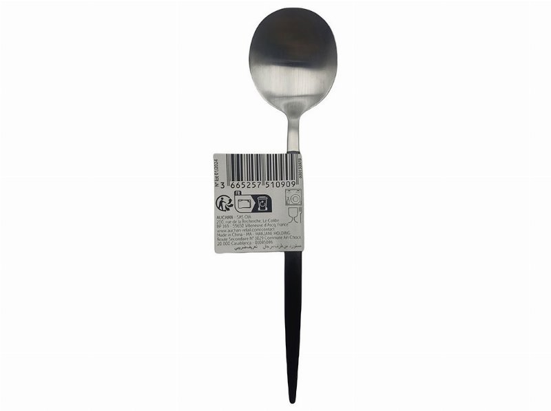Colher Café Inox Actuel Cabo Pvd Preto Indus