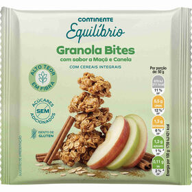 Granola Bites Maçã E Canela Sem Glúten Sem Adição De Açúcar Continente Equilíbrio 50 gr