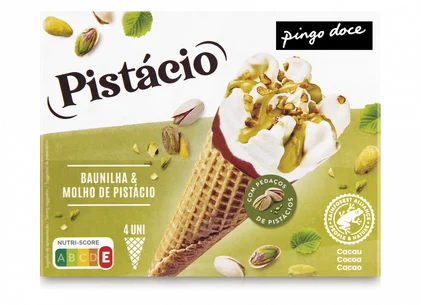 Gelado Cone De Baunilha E Pistachio Pingo Doce 0.44L