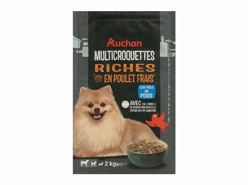 Ração Para Cão Auchan Controlo De Peso Rico Em Frango Fresco 2 kg