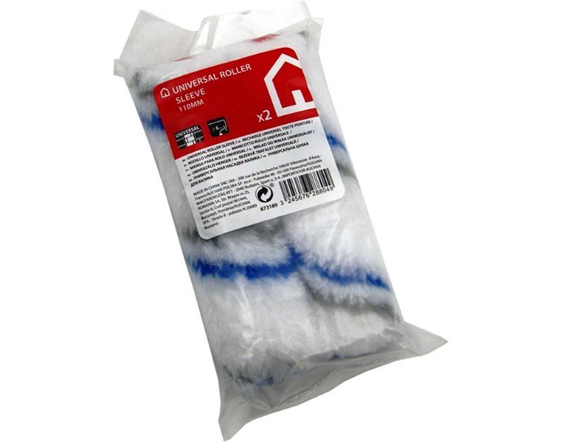 Recarga Mini Rolo De Pintura Universal 110Mm Pack 2 Unidades
