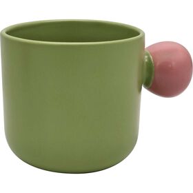 Caneca 450 ml Com Asa Bola Rosa Kasa