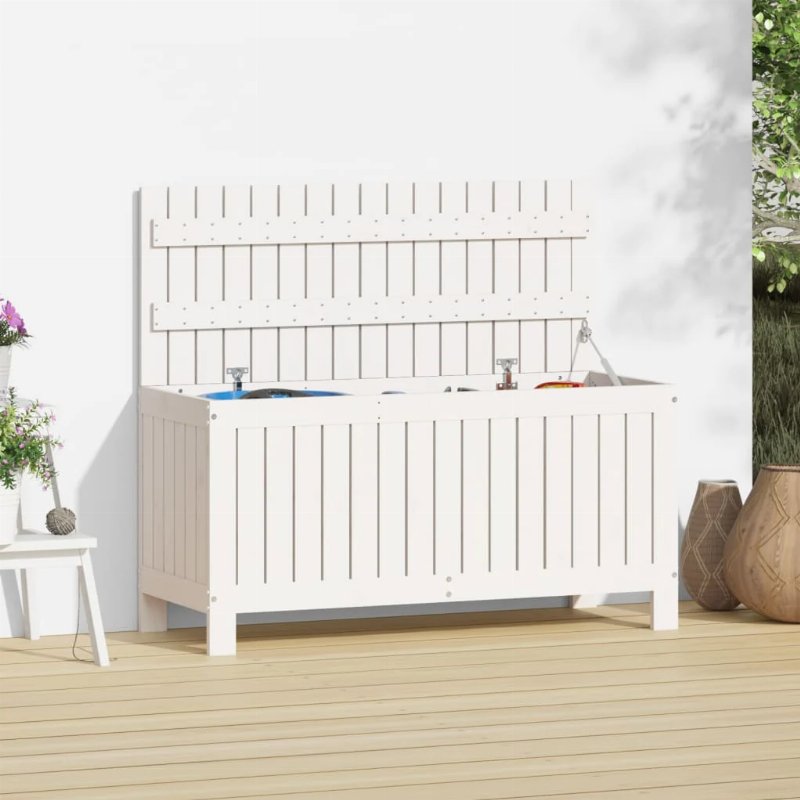 Hkh Caixa De Arrumação Jardim 108X42, Pinho Maciço - Branco