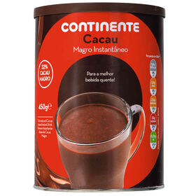 Bebida De Chocolate Solúvel 32% Cacau Magro Sem Glúten Continente 450 gr