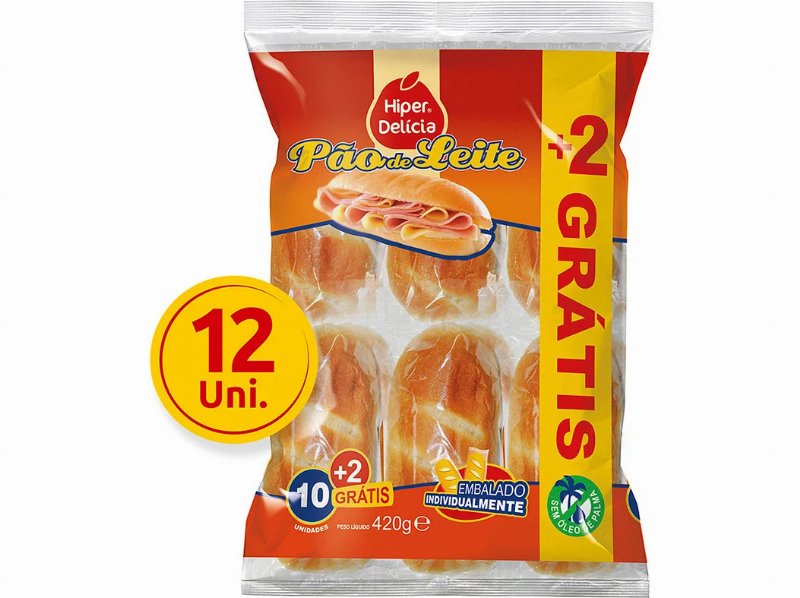 Pão Hiper Delicia De Leite 10+2Un Oferta 420 g
