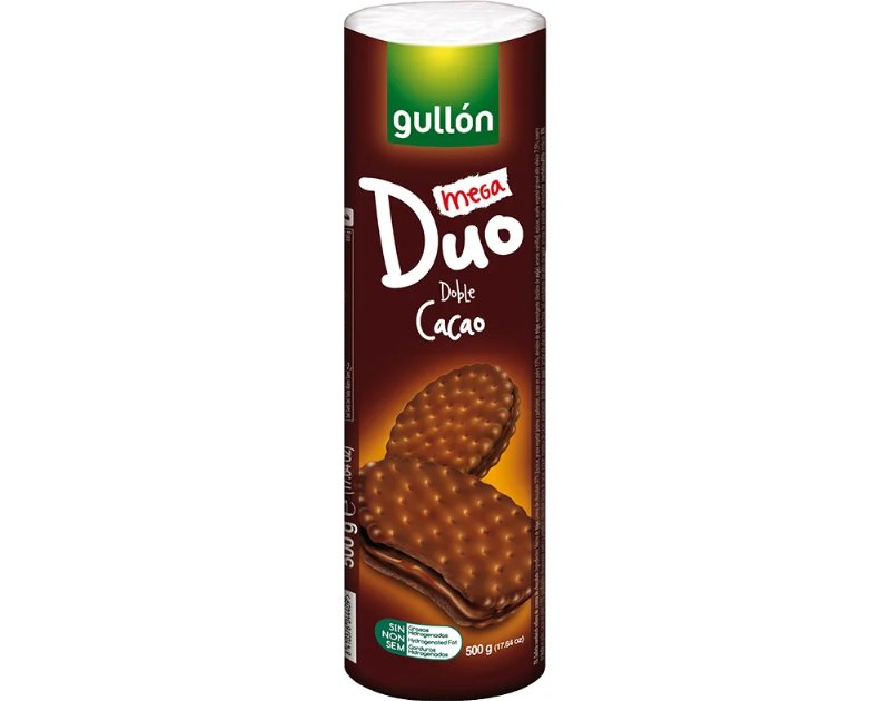 Bolacha Gullon Mega Duo Recheada Duplo Chocolate 500 g