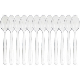 Conjunto 12 Colheres Reutilizáveis Transparente Kasa