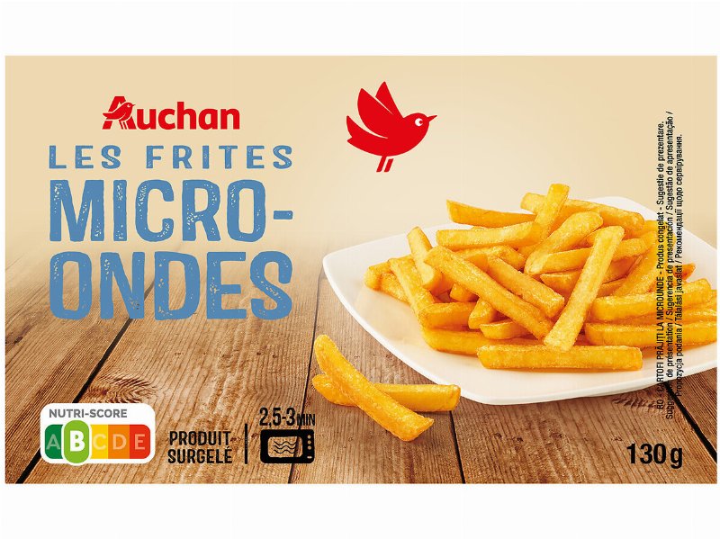 Batatas Auchan Pré-Fritas Palitos Para Microondas 130 g