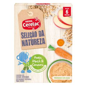 Papa Infantil Láctea Aveia, Maçã E Cenoura Seleção Da Natureza +6M Cerelac 240 gr