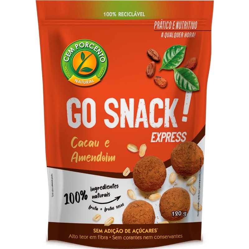 Snack Go Cacau E Amêndoa 120 g