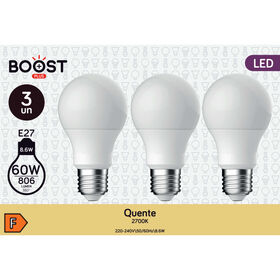 Lâmpada Led Standard E27 2700K 60W Boost 3 Un