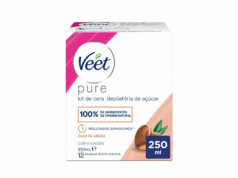 Cera Veet Depilatória Óleo Argão Natural 250 ml