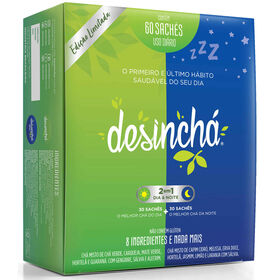 Chá Dia E Noite Drenante Sem Glúten Desinchá 60 Un
