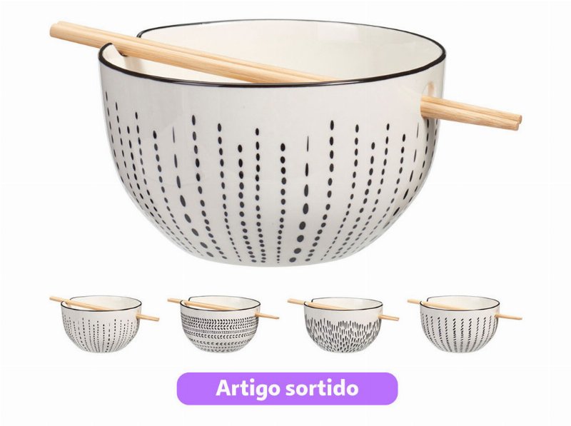 Taça Noodles Porcelana 16X9.5Cm Modelos Sortidos