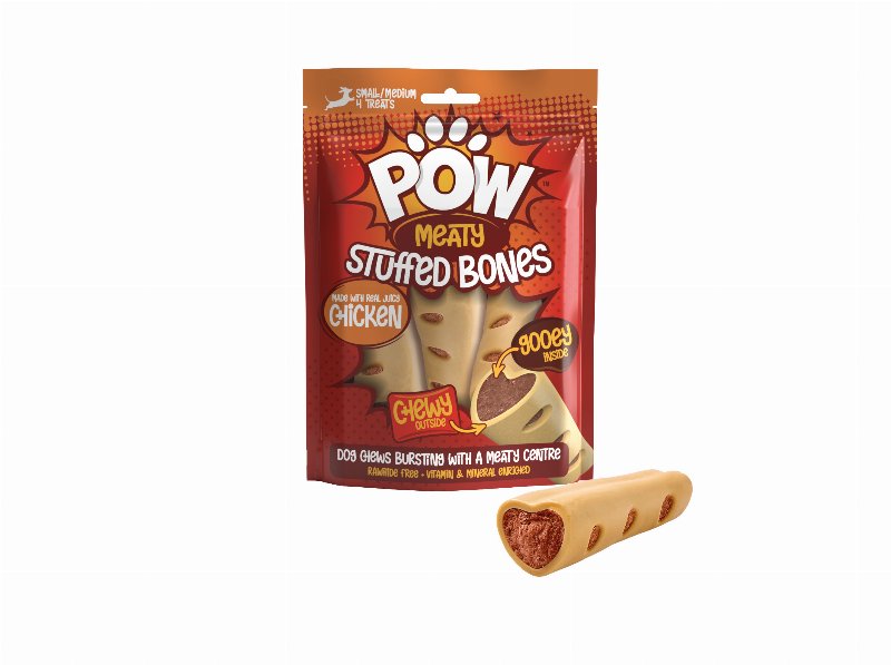 Snack Cão Pow Osso Recheado S 260 g 4Un