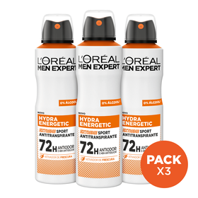 Desodorizante Spray Extreme Sport L'oréal Paris Men Expert 3 X 150 ml