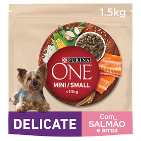 Ração Para Cão Adulto Mini Delicate Salmão E Arroz Purina One Mini 1,5 kg
