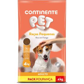 Ração Para Cão Adulto Vitalidade Raças Pequenas Frango Pack Poupança Continente Pet 4 kg