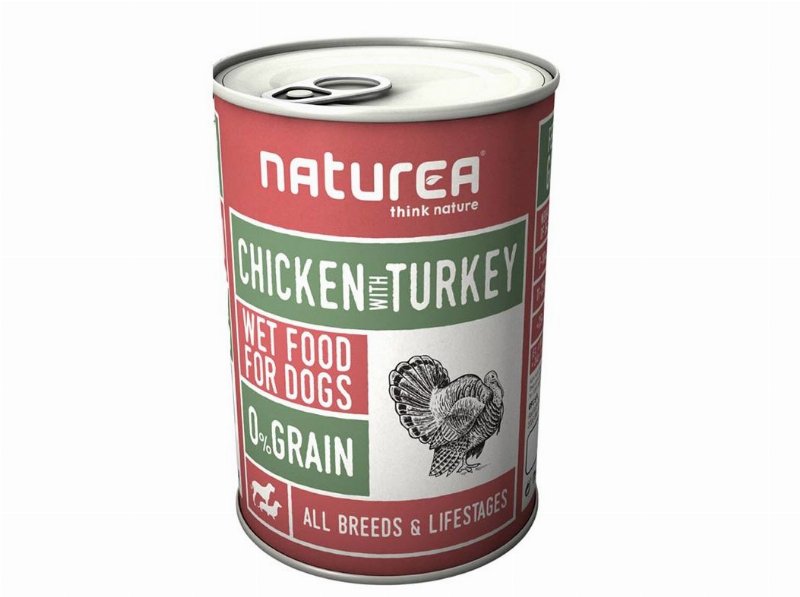Comida Húmida Para Cão Naturea Com Frango E Perú 375 g