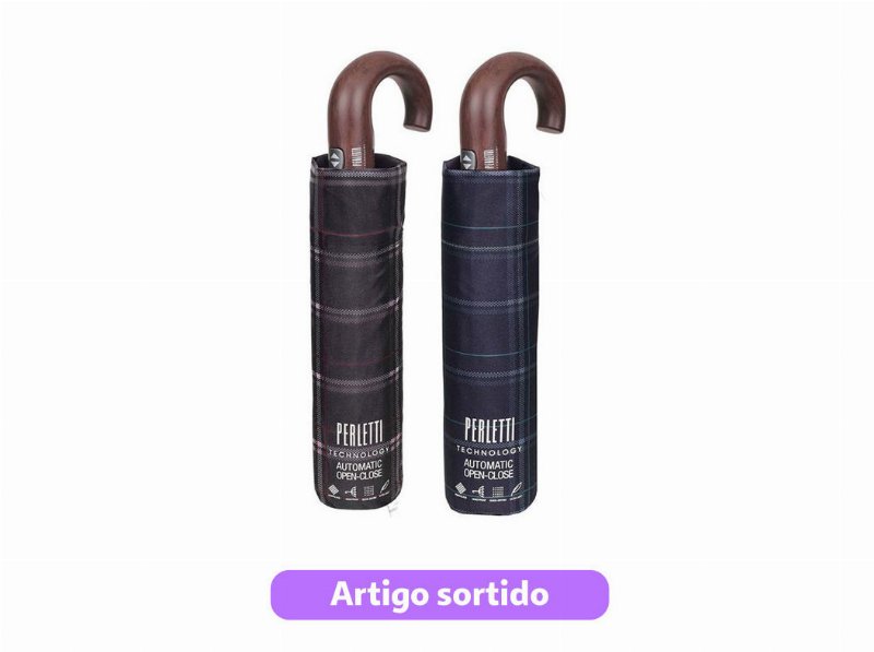 Guarda-Chuva Homem Curto Perletti Automático Cores Sortidas