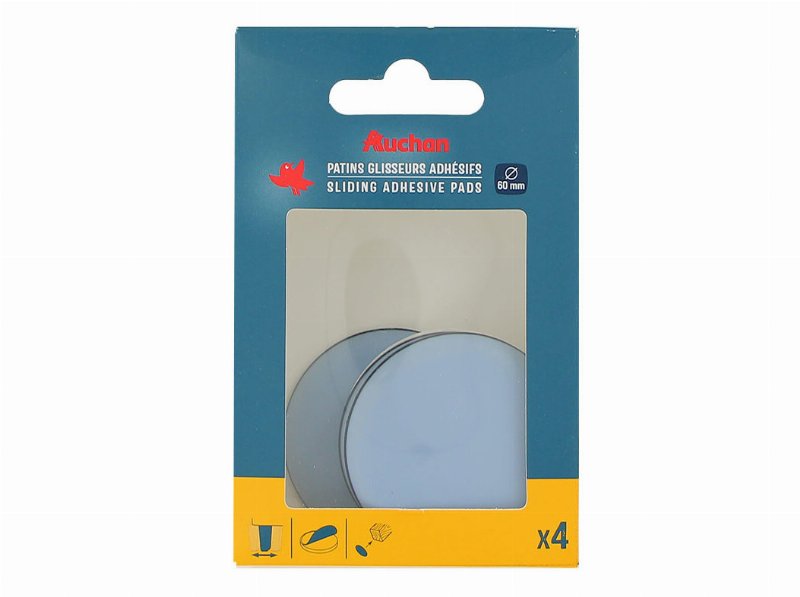 Adesivos Anti-Deslizantes Auchan Cinzentos 4 Peças 60Mm