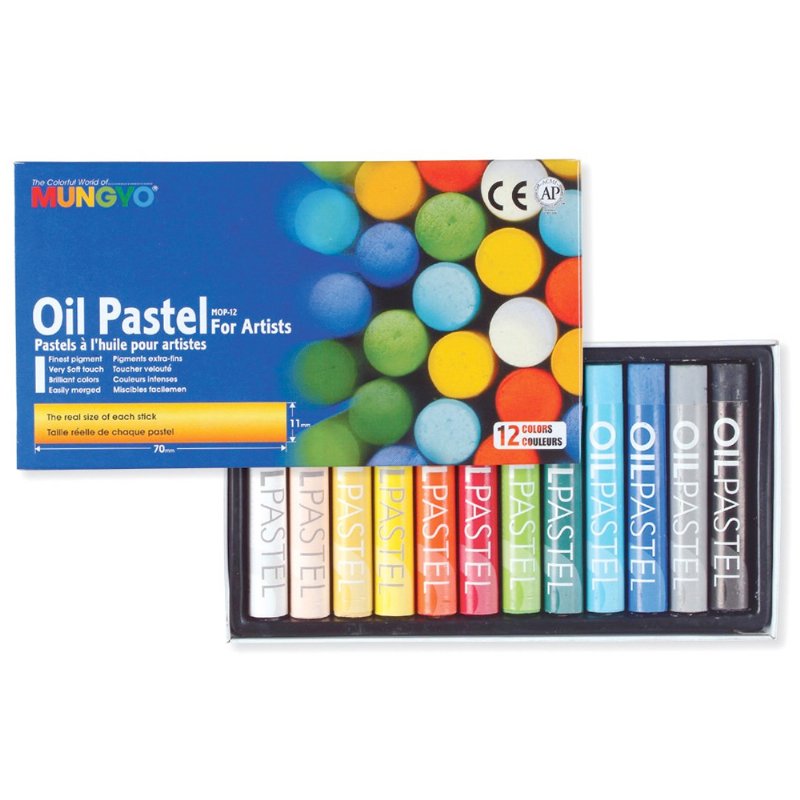 Caixa Pastel Óleo Mungyo 12 Cores