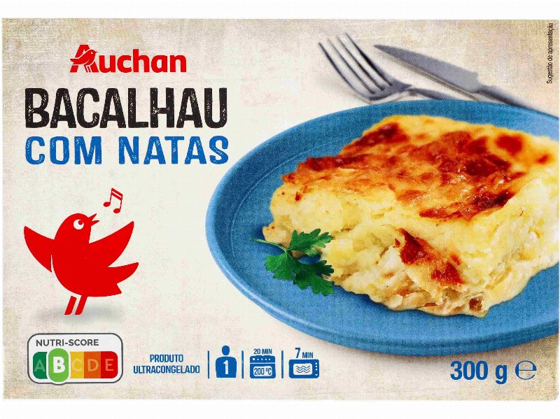 Bacalhau Com Natas Auchan Ultracongelado300 g
