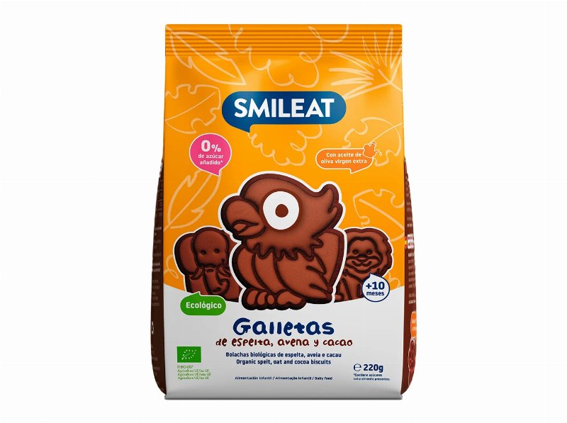 Bolachas Smileat Bio Espelta Aveia Cacau 220 g