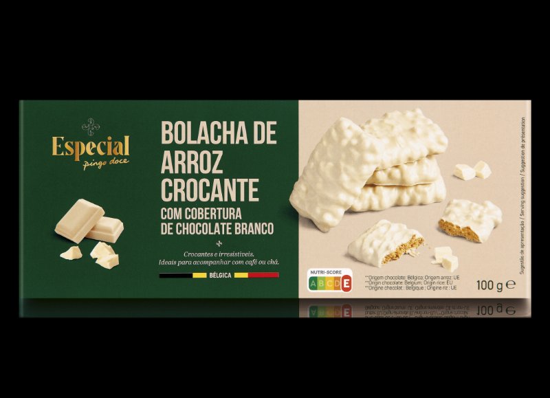 Bolacha De Arroz Crocante Com Chocolate Branco Especial Pingo Doce 0.1Kg