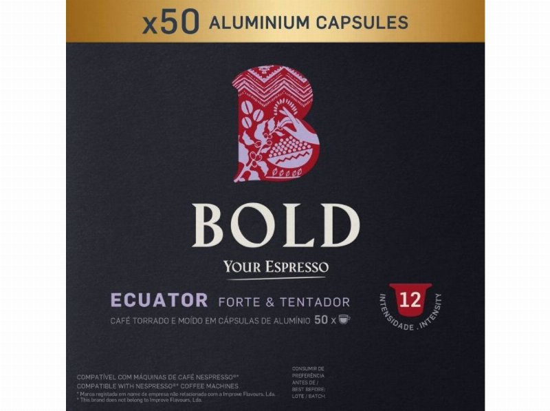 Cápsulas Café Bold Compativeis Com Nespresso Ecuator 50Un