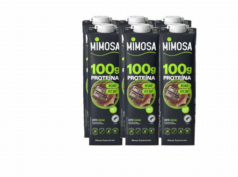 Leite Magro Uht Mimosa Sem Lactose +Proteina Cacau 6X1 l