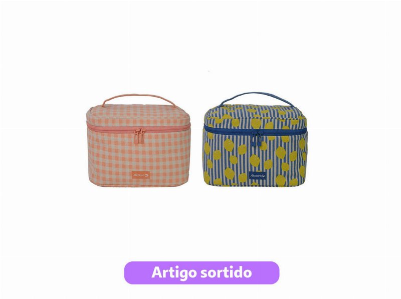 Necessaire Airport Algodão Orgânico Modelos Sortidos 26X15X15 Cm