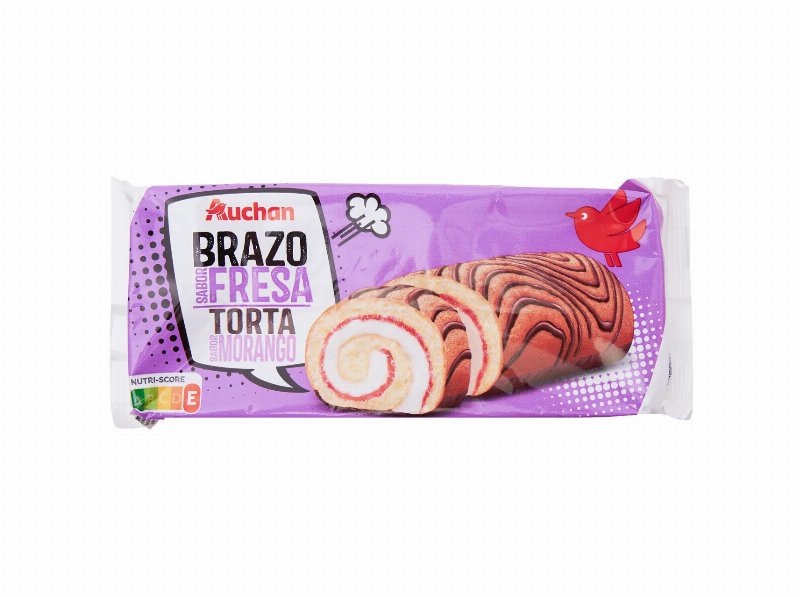 Torta Com Cacau Auchan Recheio Sabor Morango 135 g