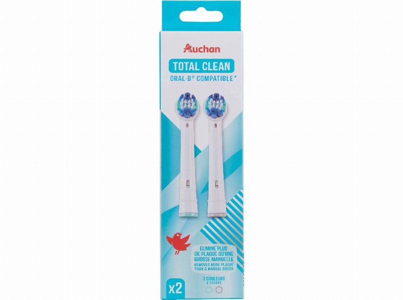 Recarga Escova Dentes Auchan Eléctrica Total Clean 2Un